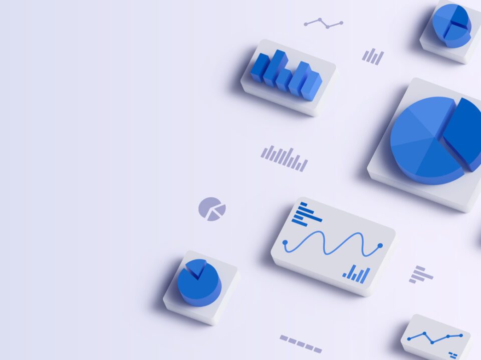 Data chart graph financial analysis and statistics abstract modern 3D background.